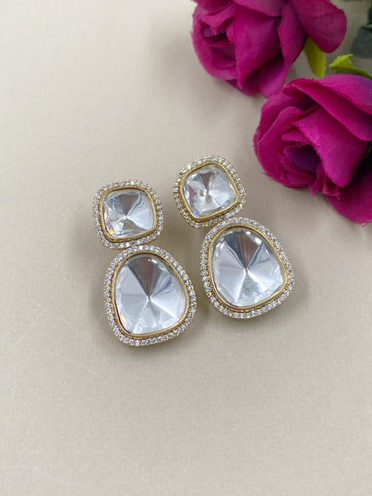 New Trend Luxury Earrings Gold-Plated Droplet Rhinestone Earrings For  Bridal Gown Wedding Jewelry Decoration